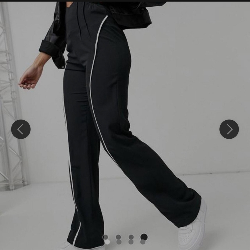 The Kript Black High Rise Wide Leg Pant Sz XS